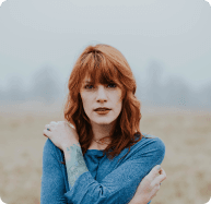 young girl with red hair